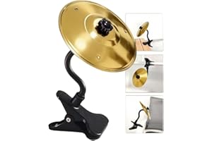 Desktop Cymbal with Clamp Mount - Portable Metal Percussion Instrument for Office Home - Stress-Relief Mini Drum Accessory (O