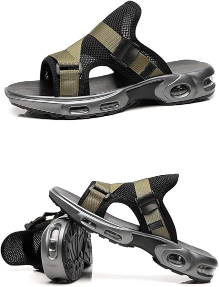 Amazon サンダル メンズ スポーツサンダル 4cm クッションソール ウレタンソール アーミーグリーン U 066 ファッションサンダル