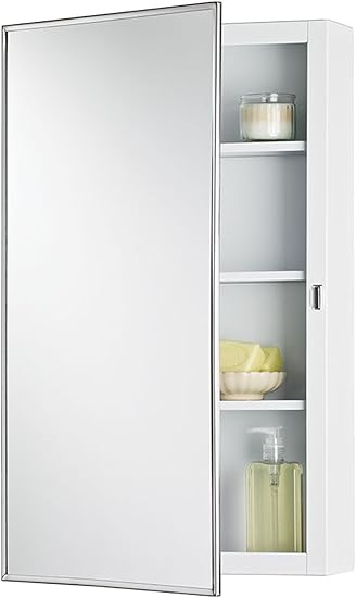 Amazon Com Jensen 260p26chx Stainless Steel Frame Medicine Cabinet 16 X 26 Home Improvement