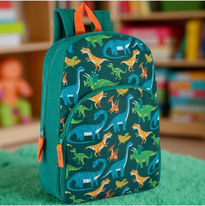 Trail maker 15 Inch Kids Backpacks for Boys & Girls | Preschool, Kindergarten, Elementary School Backpacks with Adjustable, Padded Straps (Prehistoric Pals)