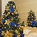 KI Store Large Christmas Poinsettia Flower Ornaments for Christmas Tree Decorations Pack of 6 Oversize Artificial Poinsettia Flower Picks Stems for Xmas Tree Wedding Centerpiece (Gold, 14-Inch)