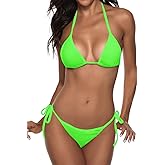 Women Two Piece Swimsuit Sexy Swimwear Halter String Triangle Bikini Sets