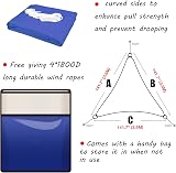 HEYOMART 3x3x3m Sun Shade Sail Triangle Waterproof UV UPF40+ Blue view 7