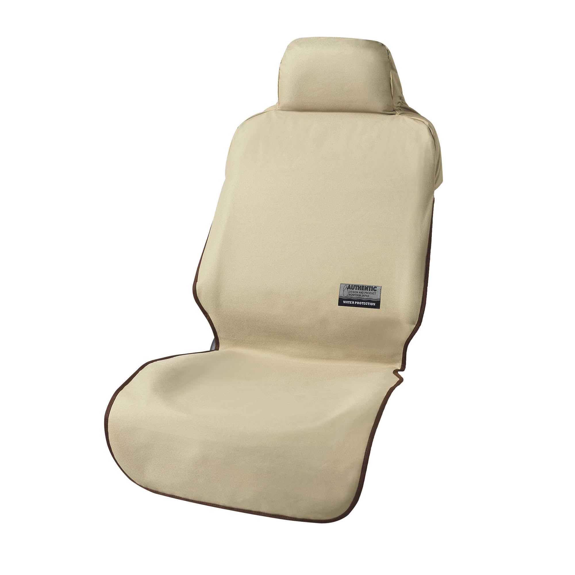 ボンフォーム(BONFORM) シートカバー ファインテックス 軽/普通車用 フロント1枚 防水 取付簡単 丸洗いOK フロント1席 ベージュ 4361-10BE商品画像