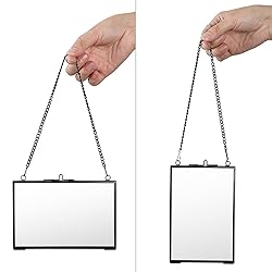 JUXYES Set of 2 Brass Wall Hanging Photo
