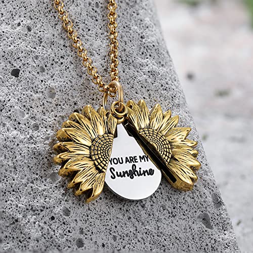 SLOONG You are My Sunshine Inspiring Engraved Necklace Memorial