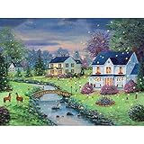 Bits and Pieces - 300 Large Piece Jigsaw Puzzle for Adults - Firefly Magic - 300 pc Country Summer Nights Jigsaw by Artist Mary Ann Vessey