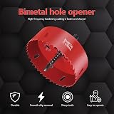 flintronic Bi-Metal Hole Saw 100mm Cutter for Wood Metal Plastic view 5