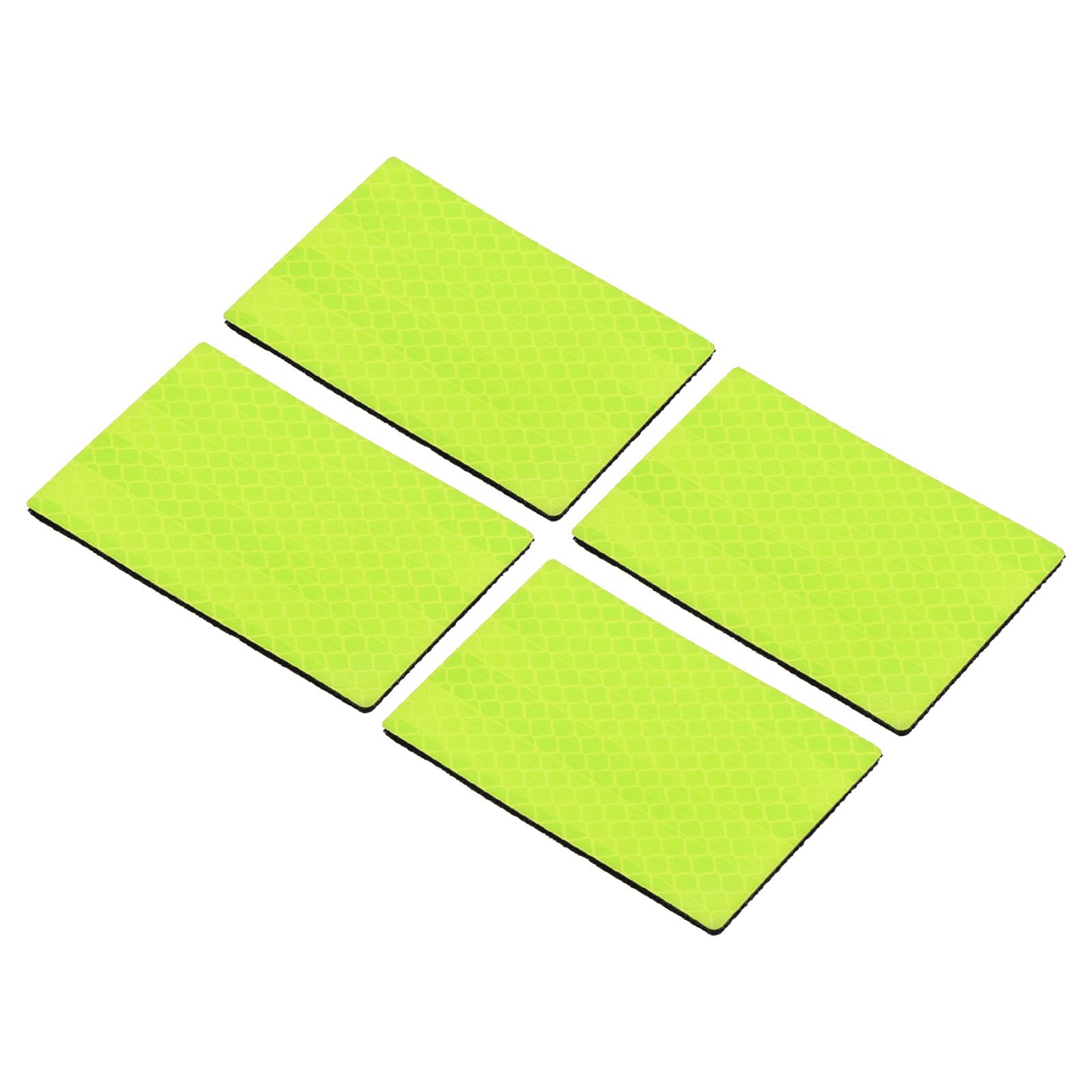 PATIKIL Reflective Patch 2"x3", 4 Pcs Hook & Loop Fastener Safety Appliques for Night Sportsperson Worker Hiker, Light Yellow