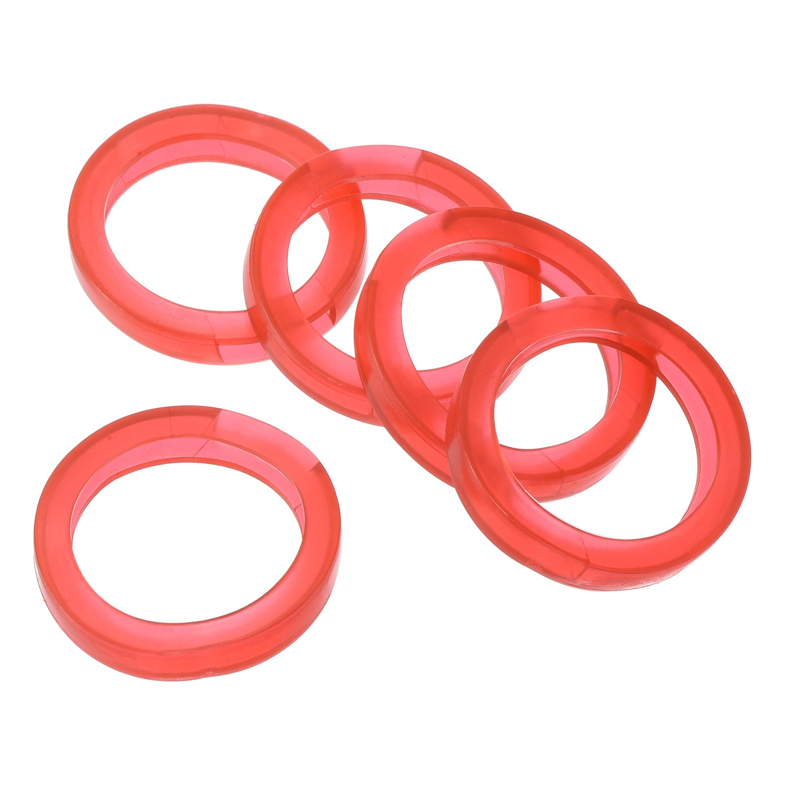 PATIKIL Key Caps Covers Rings, 20 Pack 1.2" Keys Identifiers Covers Coding Tags Marker Round Silicone Sleeve for Office House Apartment, Red