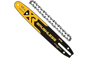 GBAuto 12-Inch DWZCSB12 Chainsaw Guide Bar and DWO1DT612 Saw Chains, Durable Guide Bar Compatible with DEWALT Chainsaw DCCS62