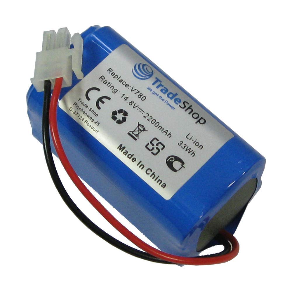 Trade-Shop Premium Li-Ion Battery 14.8 V / 2200 mAh / 33 Wh Compatible with Ecovacs CR130 CEN 540, Compatible with Dibea V780, V870 Replaces 4ICR19/65