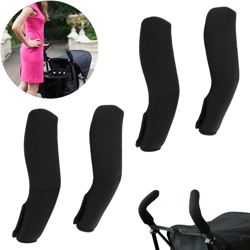 Garosa 1 Pair Baby Stroller Armrest Black Cover Universal Elastic Handle Dust-Proof Protector Sleeve for Pushchair Pram - Image 3