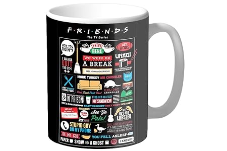 Mugs4You Friends Tv Series Coffee Mug, Glossy Finish Vibrant Print [400 Ml Capacity ] Multicolor