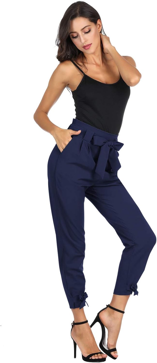 GRACE KARIN Womens Casual High Waist Pencil Pants with Bow-Knot Pockets for Work at  Women’s Clothing store