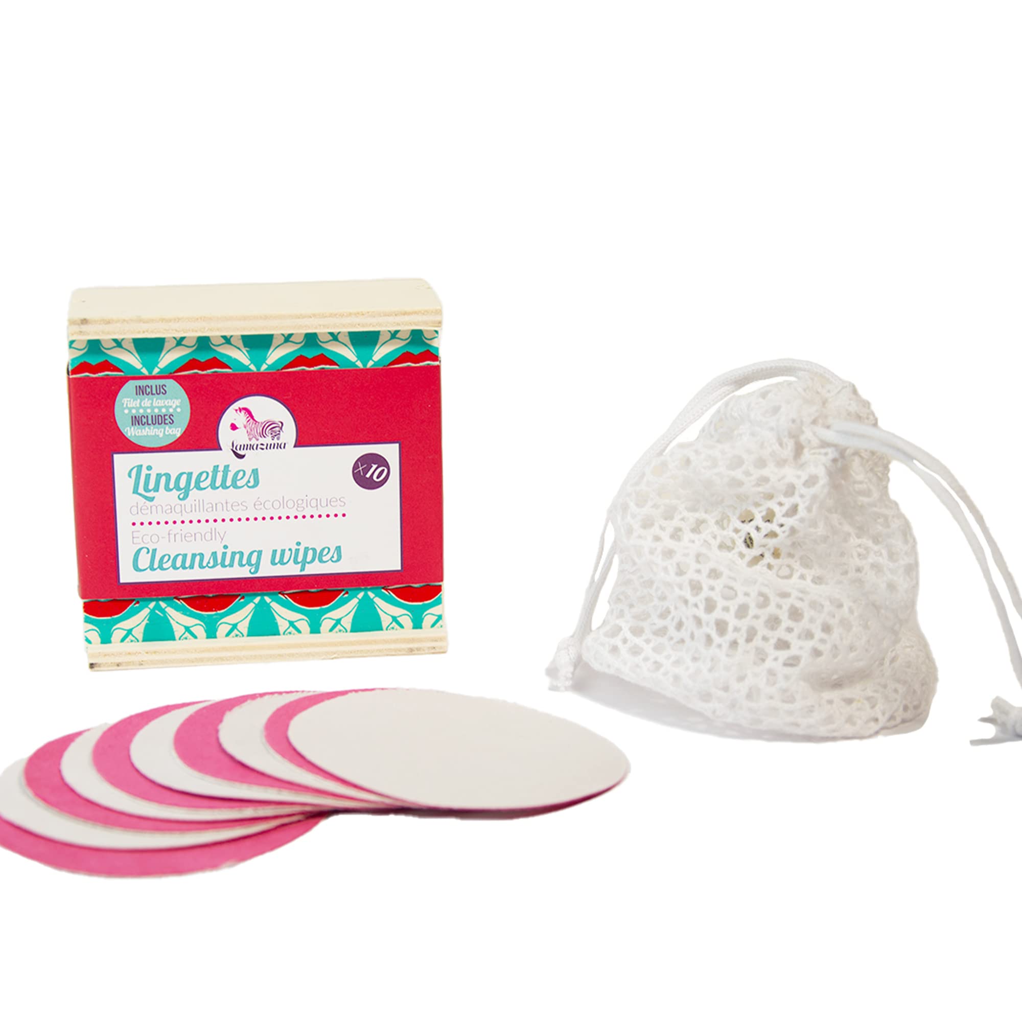 Lamazuna 10 Cleansing Wipes + Wash Bag + Wood Box