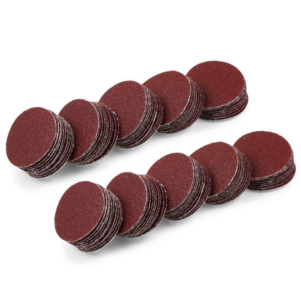 SPEEDWOX 100pc 1 Inches Sanding Discs Hook and Loop Sandpaper 150 Grit Sander Disc Sanding for Drill Grinder Rotary Tools No Hole