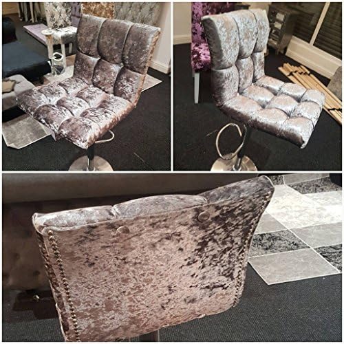 Rubic Crushed Velvet Barstools (Onyx Black) [Energy Class A+++]