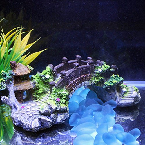 Solvang DIY Fairy Garden Home Lawn Ornament Arched Bridge Landscape Fish Tank Ornament Small