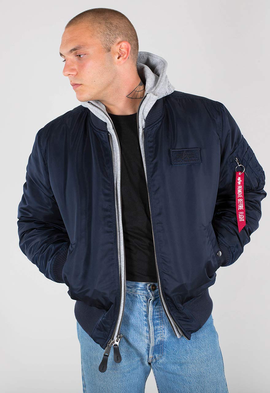 Alpha Industries MA-1 D-Tec Bomber Jacket for Men Rep.Blue