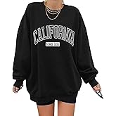 ORANDESIGNE Oversized Graphic Sweatshirt for Women Long Sleeve Crewneck Pullover Casual Fall Hoodie Tops 2026