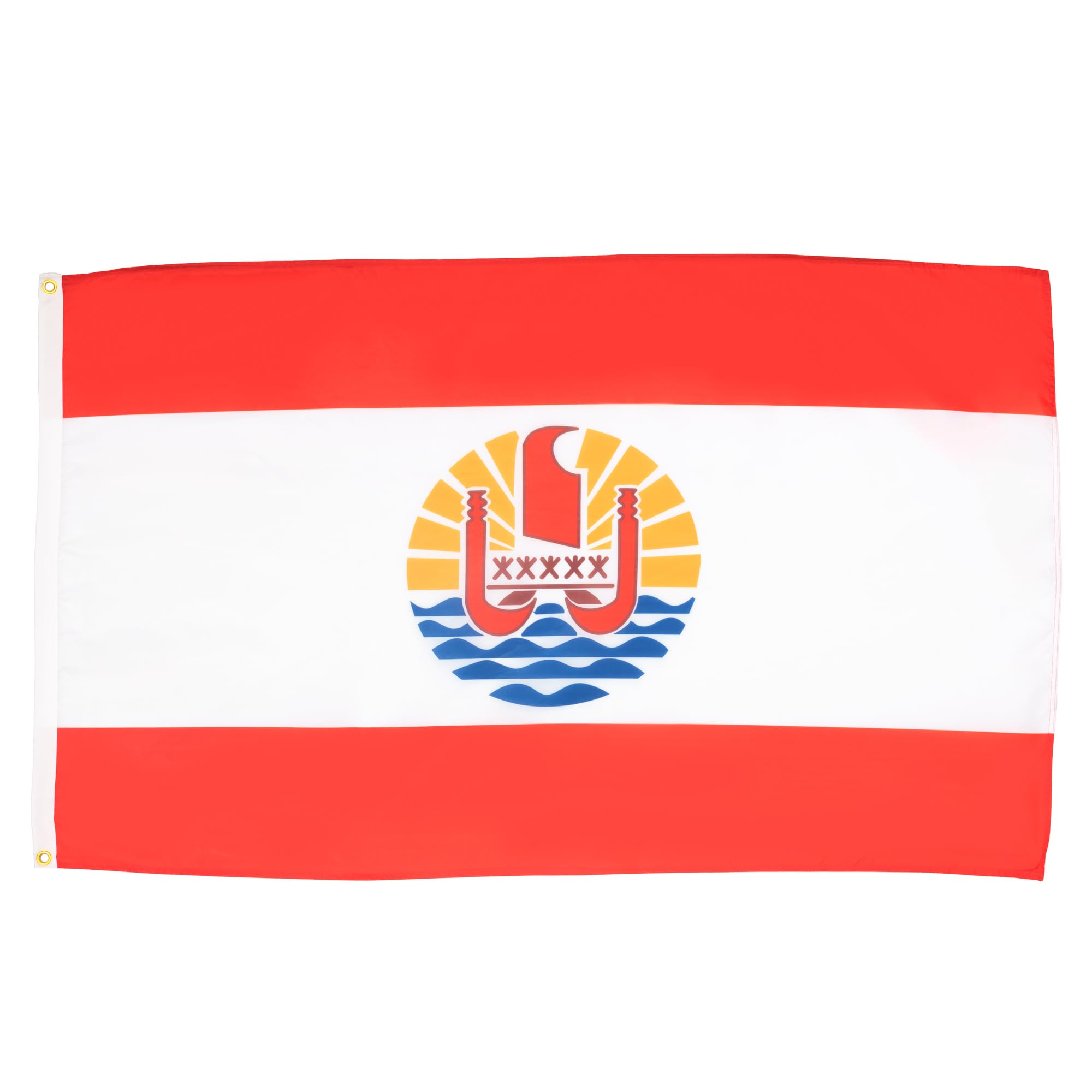 AZ FLAG - French Polynesia Flag - 2x3 Ft - 100D Polyester French Polynesian Banner with Two Metal Grommets - Fade Resistant - Vivid Colors - 2' x 3' Feet - 90x60 Cm