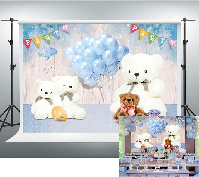 Download Small Teddy Bear Theme Decor Teddy Bear Baby Shower Decorations For Boy With Balloon Garland Arch Kit Baby Boy Banner Balloons Decorations Decor
