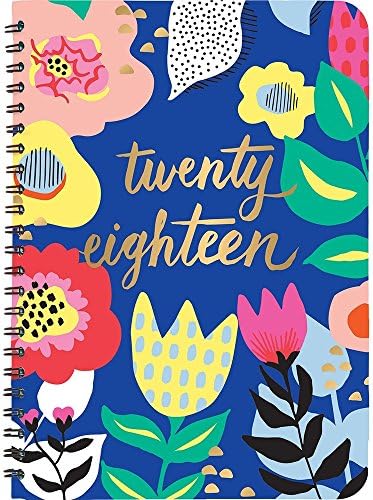 2018 Floral Foil On Time 17 Month Planner