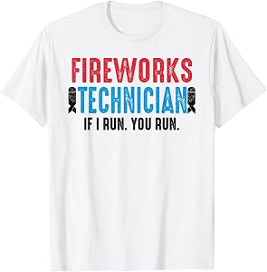 Retro 4th Of July Fireworks Technician I Run You Run Men, T-Shirt