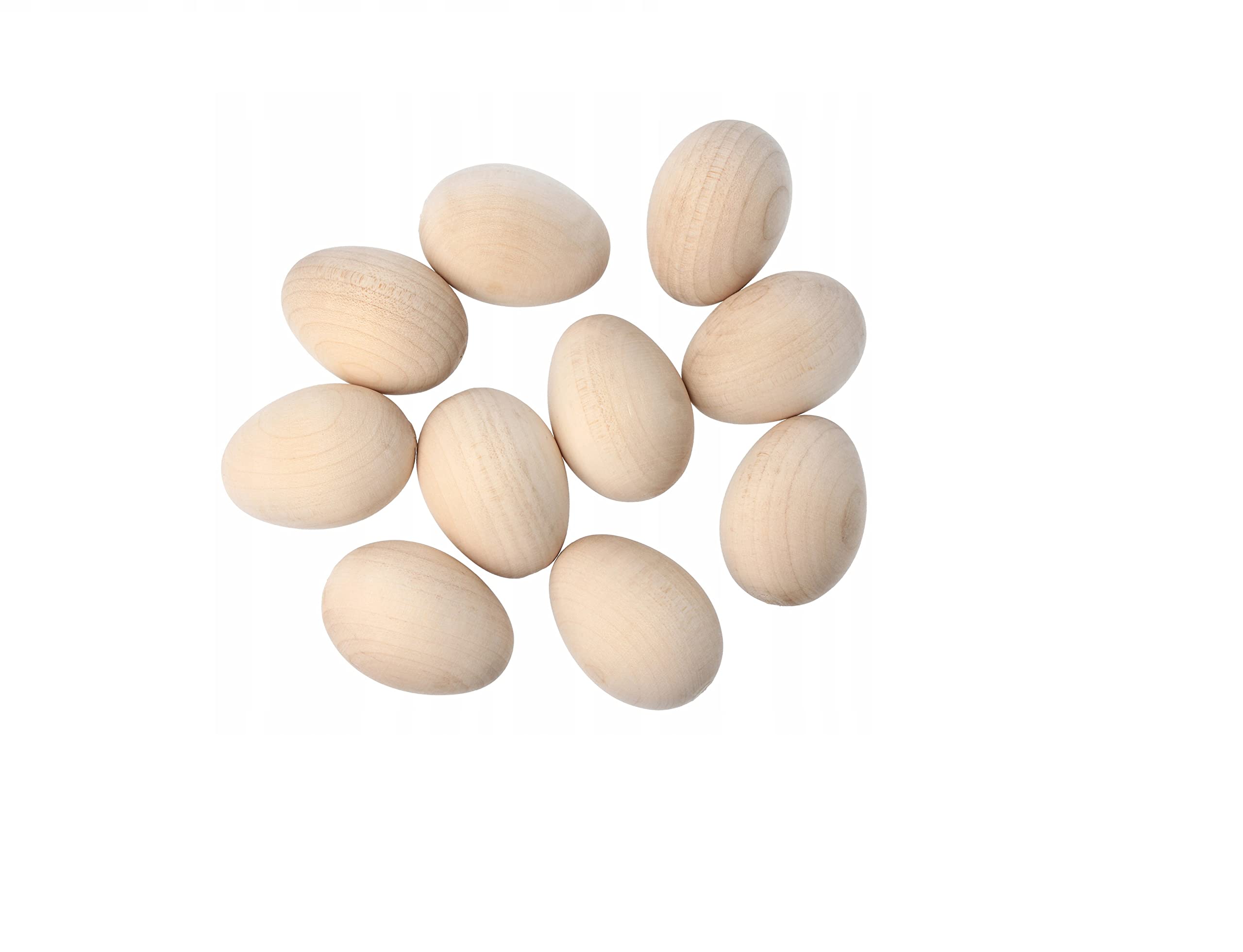 Wooden World - 20 x MINI Solid wooden plain eggs for painting and pyrography Unfinished beech wood for decoration 25 x 35 mm – Size smaller than a pigeon egg - Great for easter