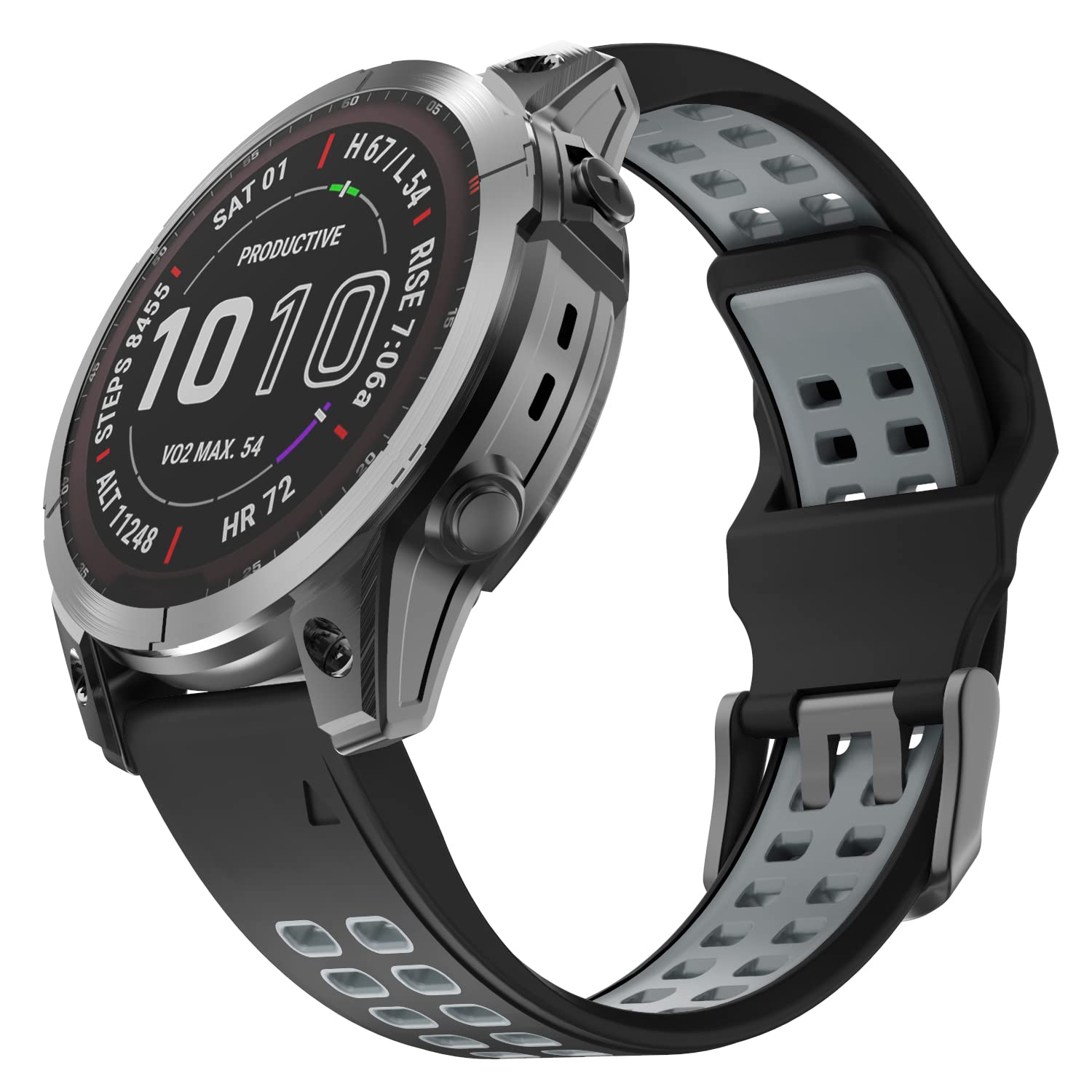 OVERSTEP for Garmin Fenix 7 Strap，22mm Width Soft Silicone Replacement Band Watch Strap for Fenix 7/Fenix 6/Fenix 6 Pro/Fenix 5/Fenix 5 Plus/Forerunner 935/Forerunner945/Approach S60/Quatix 5