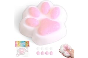 TXP Cute Soft & Bouncy Fidget Toy, Cat Paw Squeeze Stress Relief Toy, Pink Claw Cat, Ideal for Teens & Adults, Animal Theme, 
