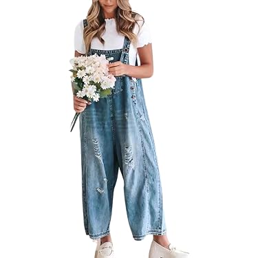 knee length dresses for ladies Machine Pour Neuf Mode Women's Juniors Denim Overall Mini Jean Dress (Medium, Denim)