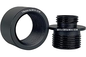 19mm to M11+ CW Adapter for Airsoft Tracer Unit (19mm to 14mm- CCW, M14- CCW to 11mm+ CW) | AYYU