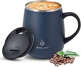 Ideus 470ml Double Wall Stainless Steel Coffee Mug Ocean Blue