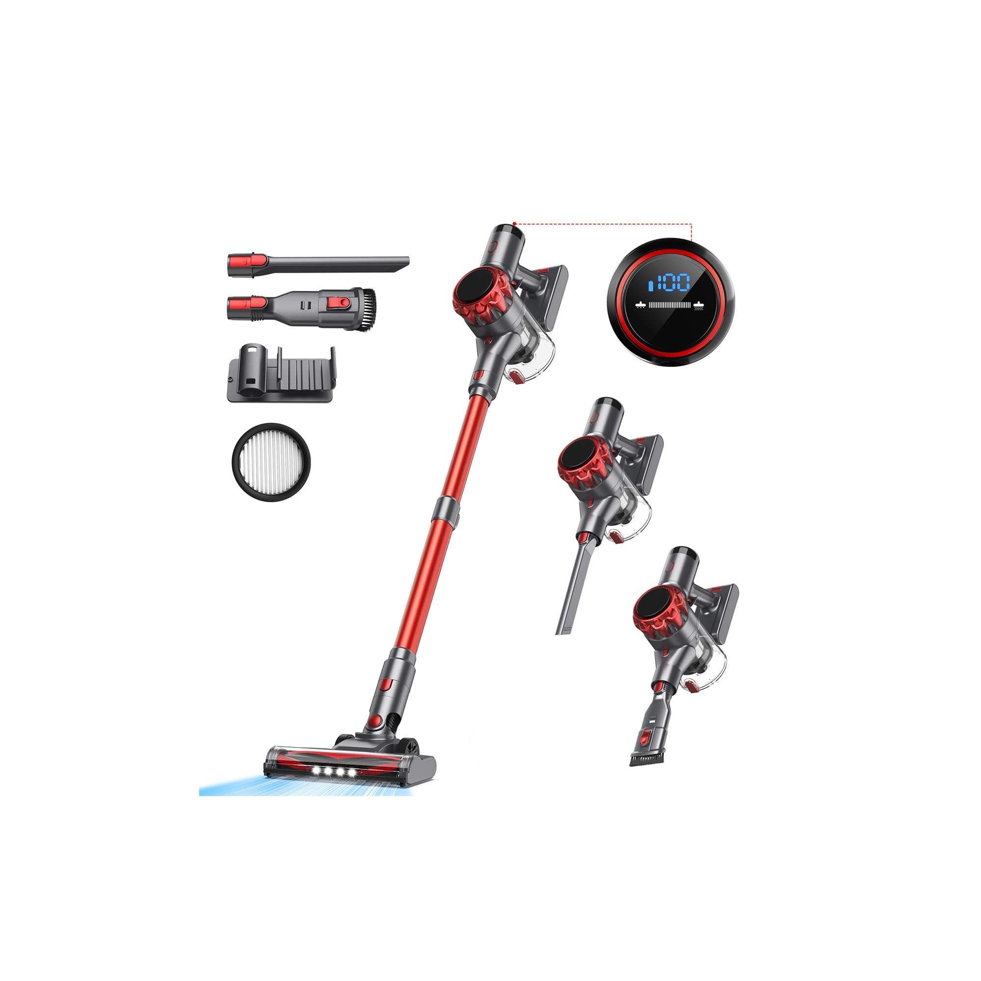 Photo 1 of UML0 S3 Cordless Vacuum Cleaner, 45kPa Powerful Vacuum Cleaners for Home, 55-Min Runtime Rechargeable Stick Vacuum, Self-Standing, for Pet Hair Carpet Hard Floor, LED Display