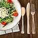 MAINPLAST Gold Disposable Cutlery Set -180 Pieces - Knives, Spoons, and Forks - Heavy Duty Plastic Eating Utensils For Parties, Restaurants Or Home Use, Full Dinner Size of Gold Plastic Tableware 2019