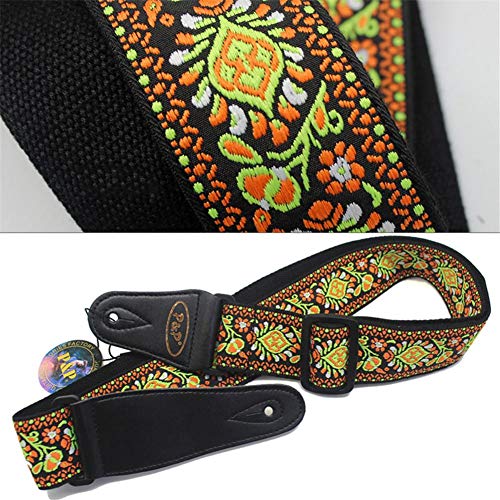 SHZONS Guitar Strap for Bass,Electric & Acoustic Guitars Leather Ends Strap,The Best Guitarist Gift