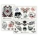 Savvi Classic Tattoos Party Pack (3 Full-Sized Bags ~ 150 Tattoos) American Traditional Rocker Temporary Tattoos for Men and Women
