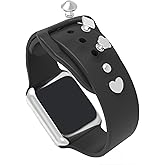 Callancity Metal Decorative Ring Loops Smart Watch Band Charms Accessories Compatible for Watch Series 7 6 5 4 3 42mm 40mm 44mm (Not Band Or Watch)