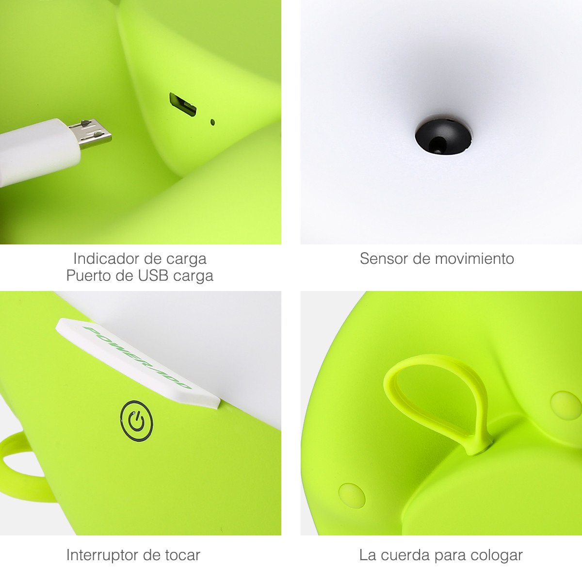 Poweradd LED Luz Lámpara Táctil Nocturno para Camping o Habitación Dormitorio