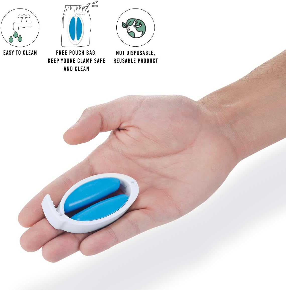 WIESNER Incontinence Clamp - Original Urinary Incontinence Clamp - 3 Adjustable Sizes Included - Comfort and Confidence All Day Long - (Free Pouch Bag) - Money Back Guarantee!: Health & Personal Care
