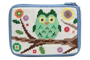 ALICE PETERSON Stitch & Zip Coin Purse Kits, Cross Stitch Owl SZ205