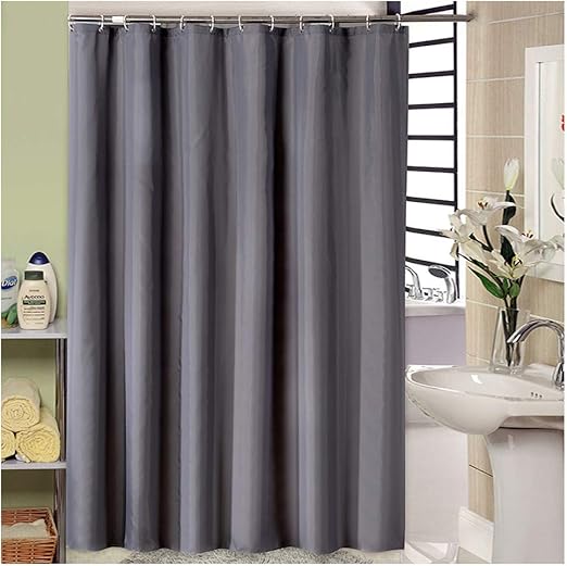 Amazon Com Lanmeng Solid Fabric Shower Curtain Liner Water