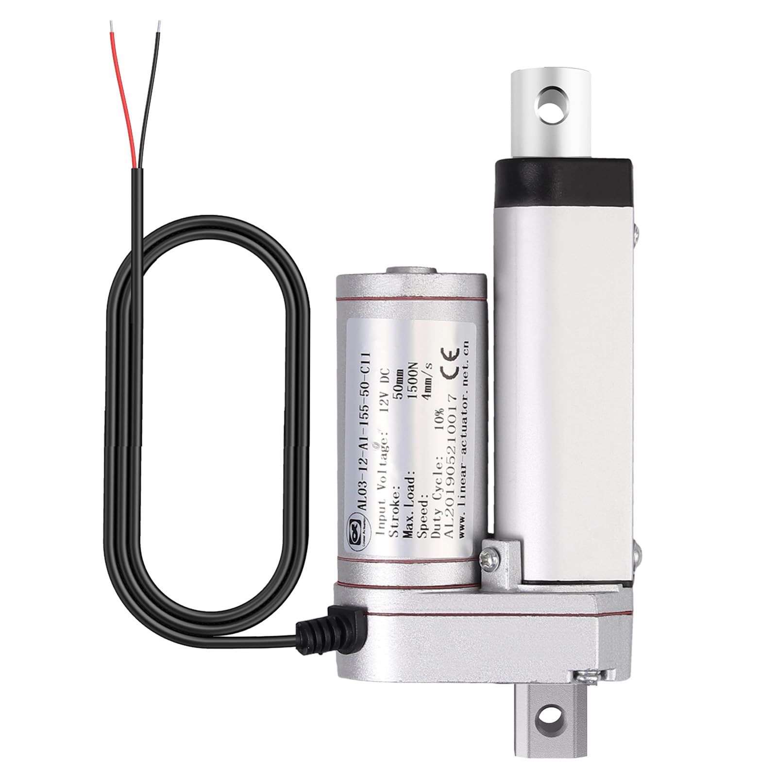 Justech DC 12V 1500N Linear Actuator Motor for Auto Car RV Electric Door Opener Vehicles Vessels Cargo TV Lift Tables Massage Beds Electric Beds Medical Chairs Electric Equipment Camera Frames