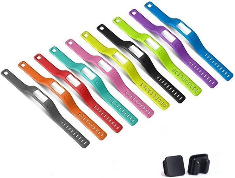 10PCS Colorful Replacement Accessory Wrist Bands with Black Metal Clasps for Garmin Vivofit (No Tracker, Replacement Bands Only) (Small)