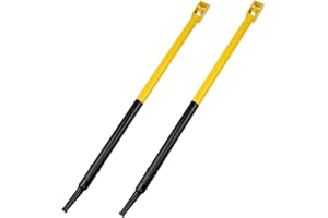 Iweshal Winch Bar, 2 Pack Combination Winch Bars with Square Head for Flatbed Trailer Winches and Trucks, Painted Combination Carbon-Steel Construction and No-Slip Handle Winch Bar (Black & Yellow)