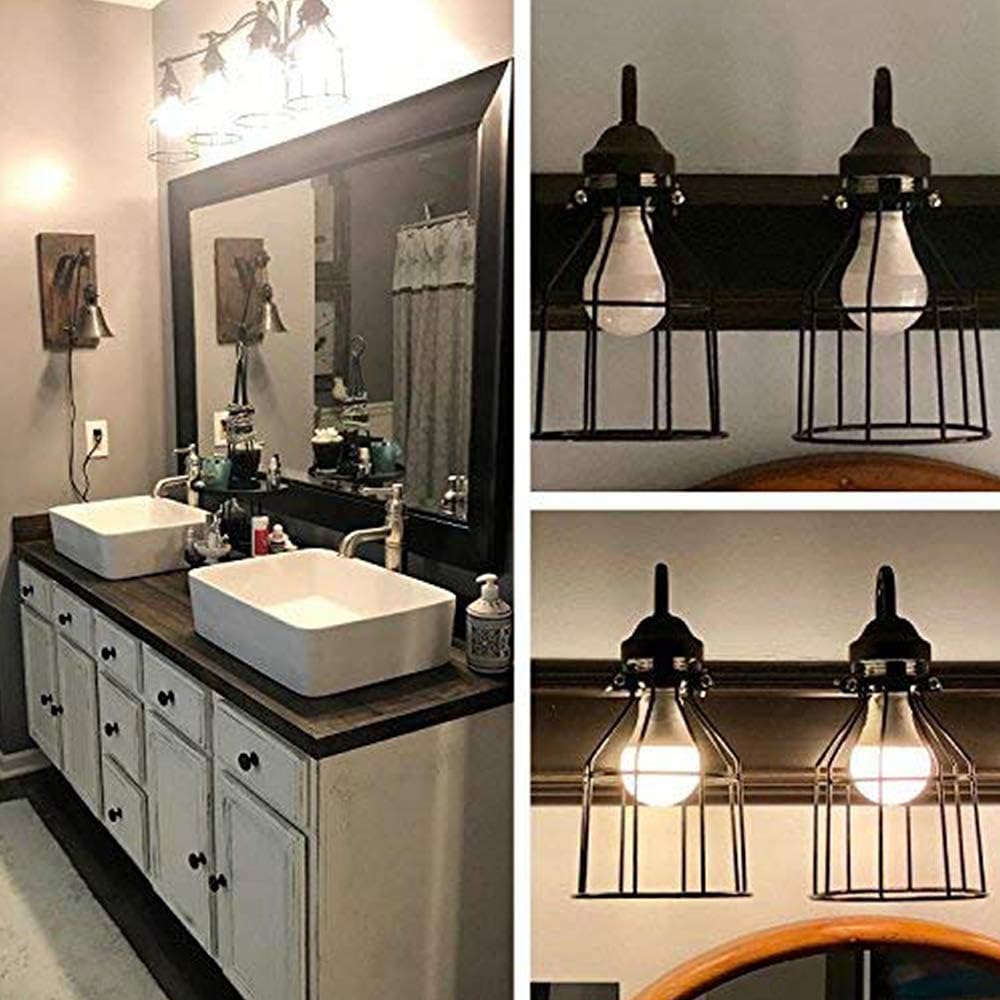 Kohree Metal Bulb Guard Lamp Cage, for Pendant Light, Lamp Holder, Ceiling Fan Light Bulb Covers Vintage Open Style Industrial Grade Adjustable 4 Packs(Cage ONLY): Home Improvement