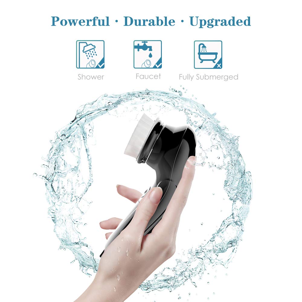 TOUCHBeauty Facial Cleansing Brush for Men Face Scrubber with Advanced PBT Bristles Spin Brush & Stand,Facial Cleansing System Designed for Men |Dual speed, Waterproof, Battery Powered TB-0759M: Beauty