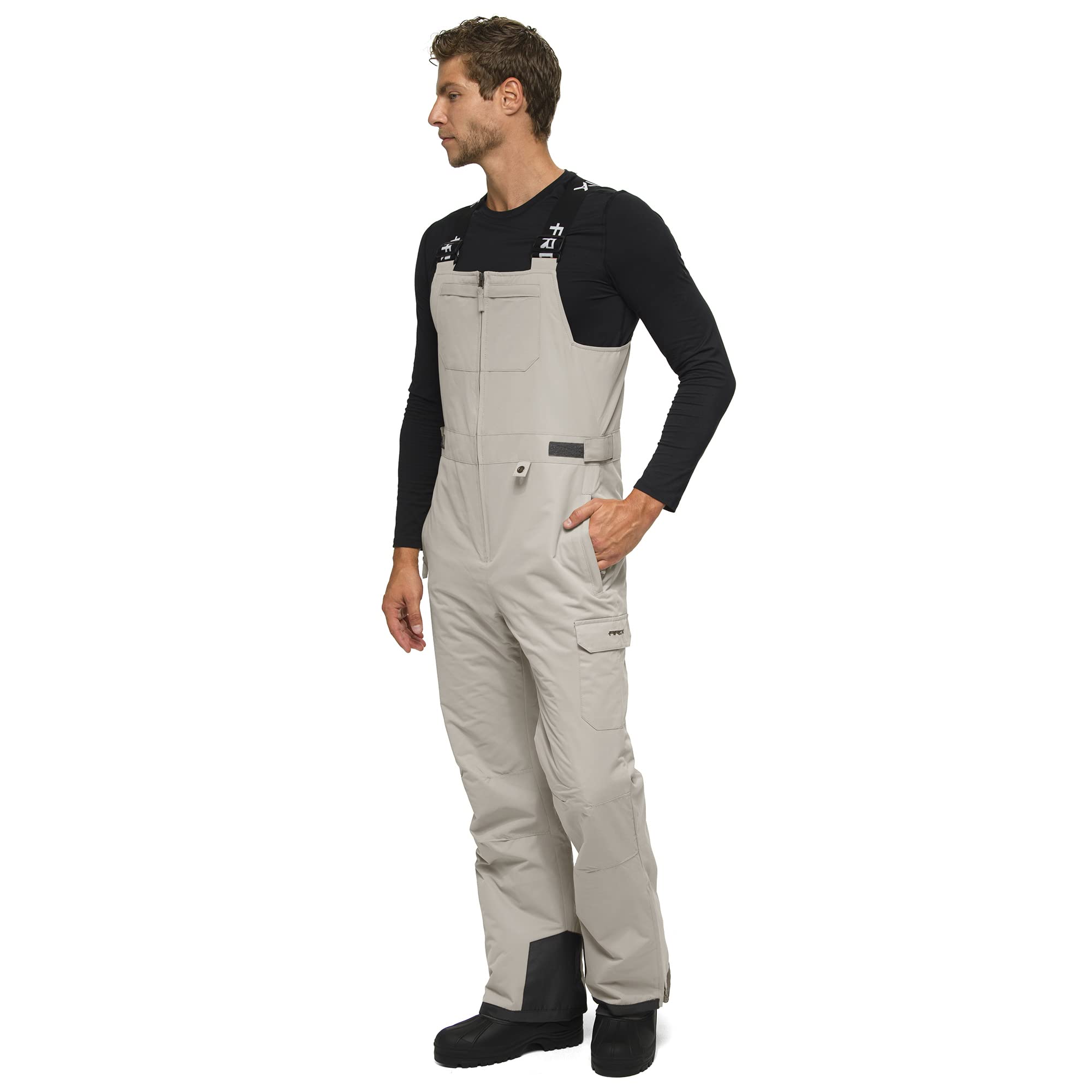 Arctix Men's Avalanche Athletic Fit Insulated Bib Overalls, Stone ...